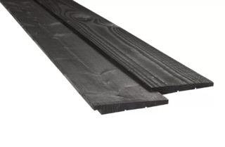 Ca. 60x Zweeds rabat zwart gedompeld, lengte: 400cm